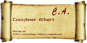 Czeichner Albert névjegykártya