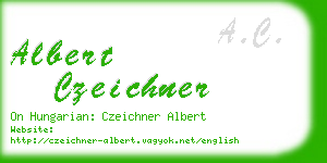 albert czeichner business card